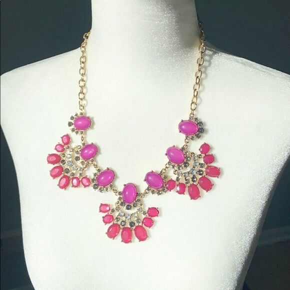 Vibrant Jewel Bib Statement Necklace - Picture 1 of 5